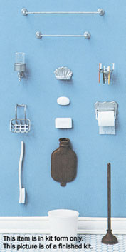 Dollhouse Miniature M-161 Bathroom Accessories Minikit